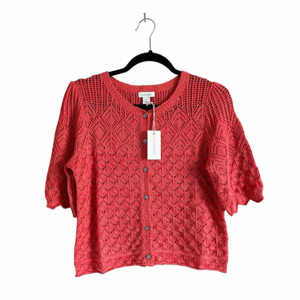 NEW Sundance Jocelyn Cardigan Sweater Crochet Size Small